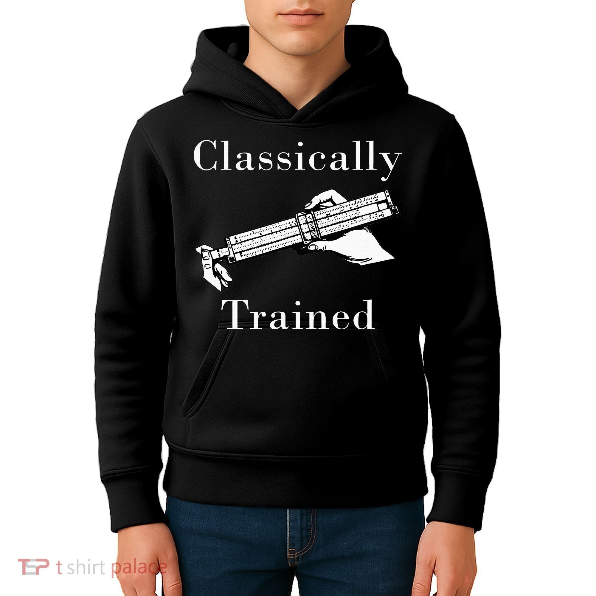 Classically Trained Mechanical Analog Calculator Slide Rule Kids Hoodie