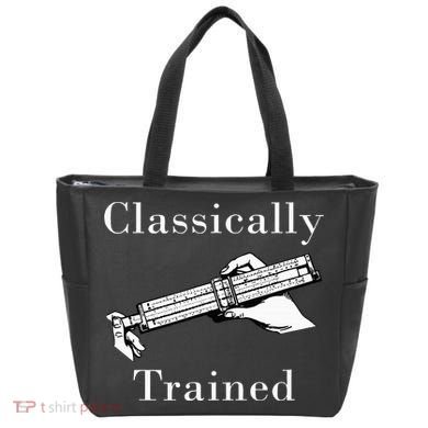 Classically Trained Mechanical Analog Calculator Slide Rule Tote Bag