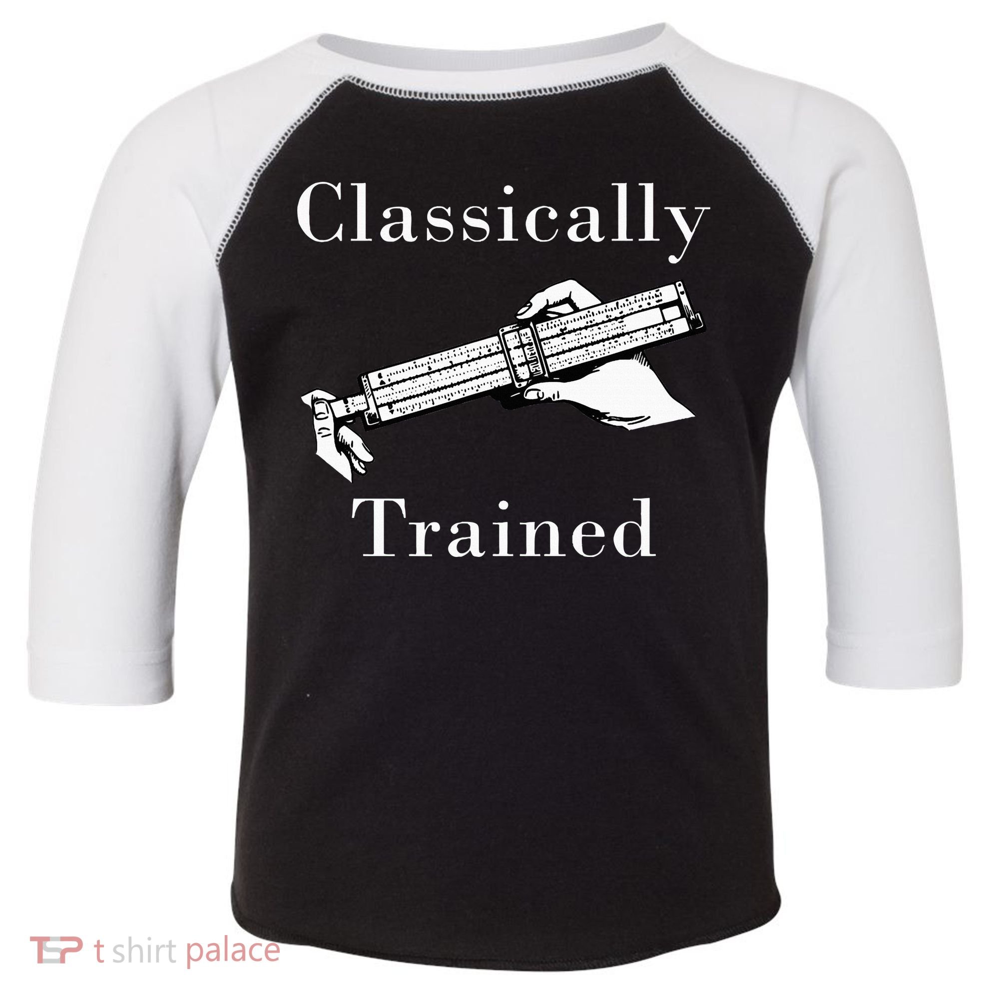 Classically Trained Mechanical Analog Calculator Slide Rule Toddler Fine Jersey T-Shirt