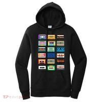Cassette Tapes Mixtapes 1980s 1990s Radio Music Women's Hoodie thumb 0