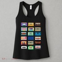 Cassette Tapes Mixtapes 1980s 1990s Radio Music Women's Tank Top thumb 3