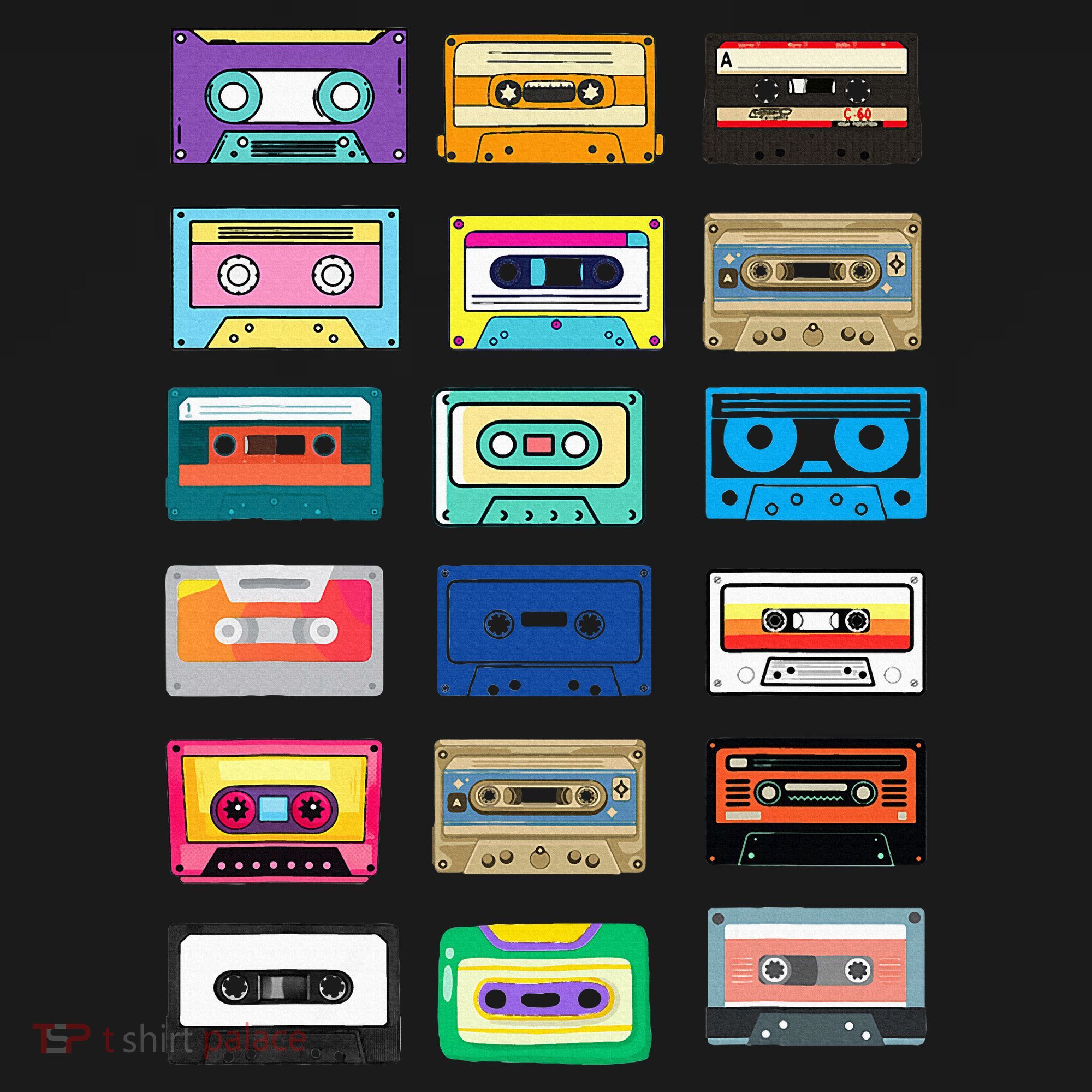 Cassette Tapes Mixtapes 1980s 1990s Radio Music Women's Tank Top