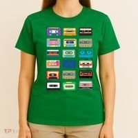 Cassette Tapes Mixtapes 1980s 1990s Radio Music T-Shirt thumb 4