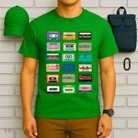 Cassette Tapes Mixtapes 1980s 1990s Radio Music T-Shirt thumb 6