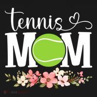 Cool Tennis Mom Flower Mom MotherS Day Cute Mom Tennis Mama Gift Women's Hoodie thumb 2