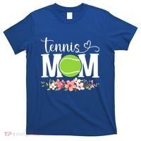Cool Tennis Mom Flower Mom MotherS Day Cute Mom Tennis Mama Gift T-Shirt thumb 0