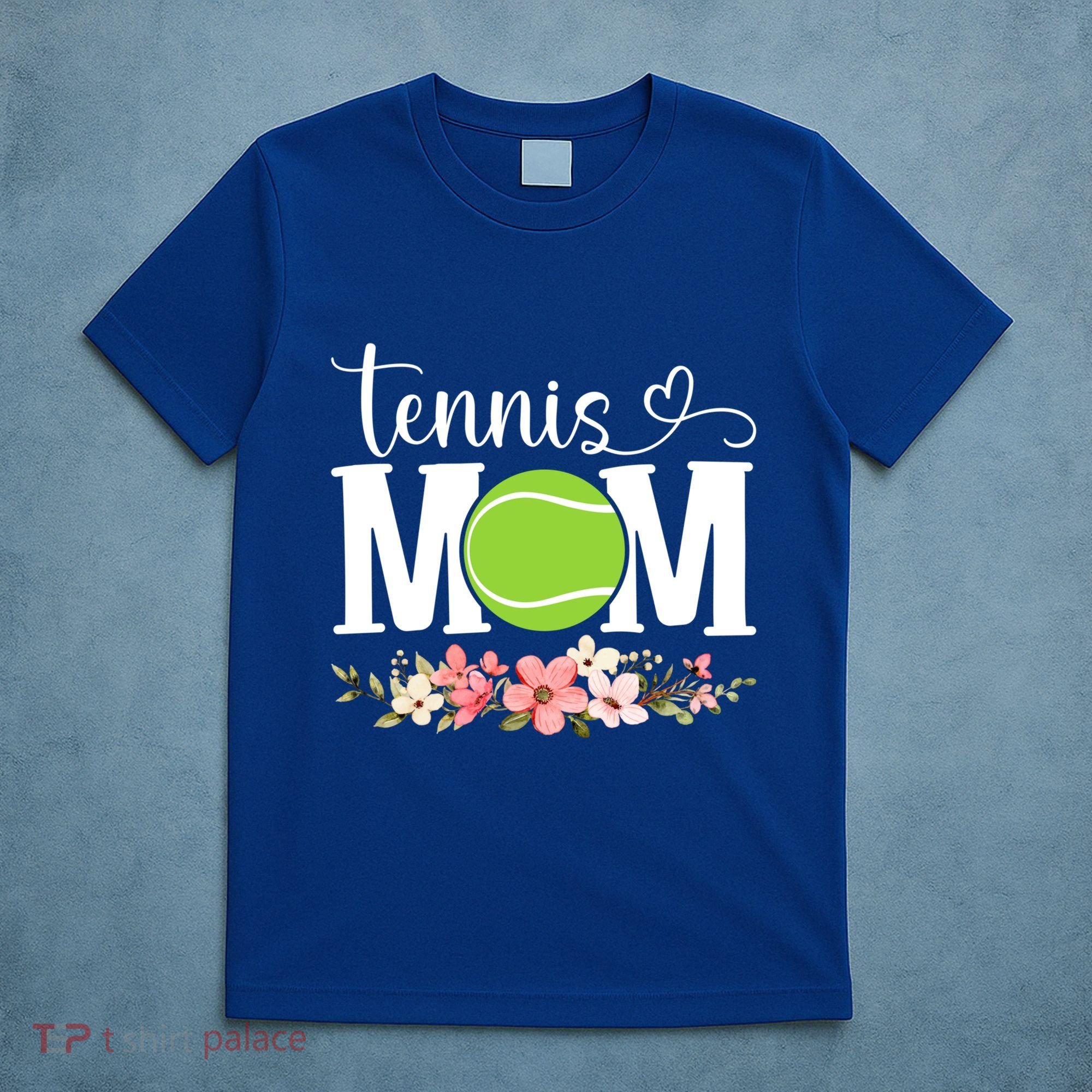 Cool Tennis Mom Flower Mom MotherS Day Cute Mom Tennis Mama Gift T-Shirt