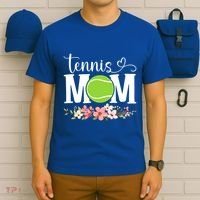 Cool Tennis Mom Flower Mom MotherS Day Cute Mom Tennis Mama Gift T-Shirt thumb 6