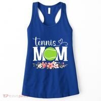 Cool Tennis Mom Flower Mom MotherS Day Cute Mom Tennis Mama Gift Women's Tank Top thumb 0