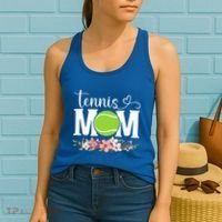 Cool Tennis Mom Flower Mom MotherS Day Cute Mom Tennis Mama Gift Women's Tank Top thumb 2