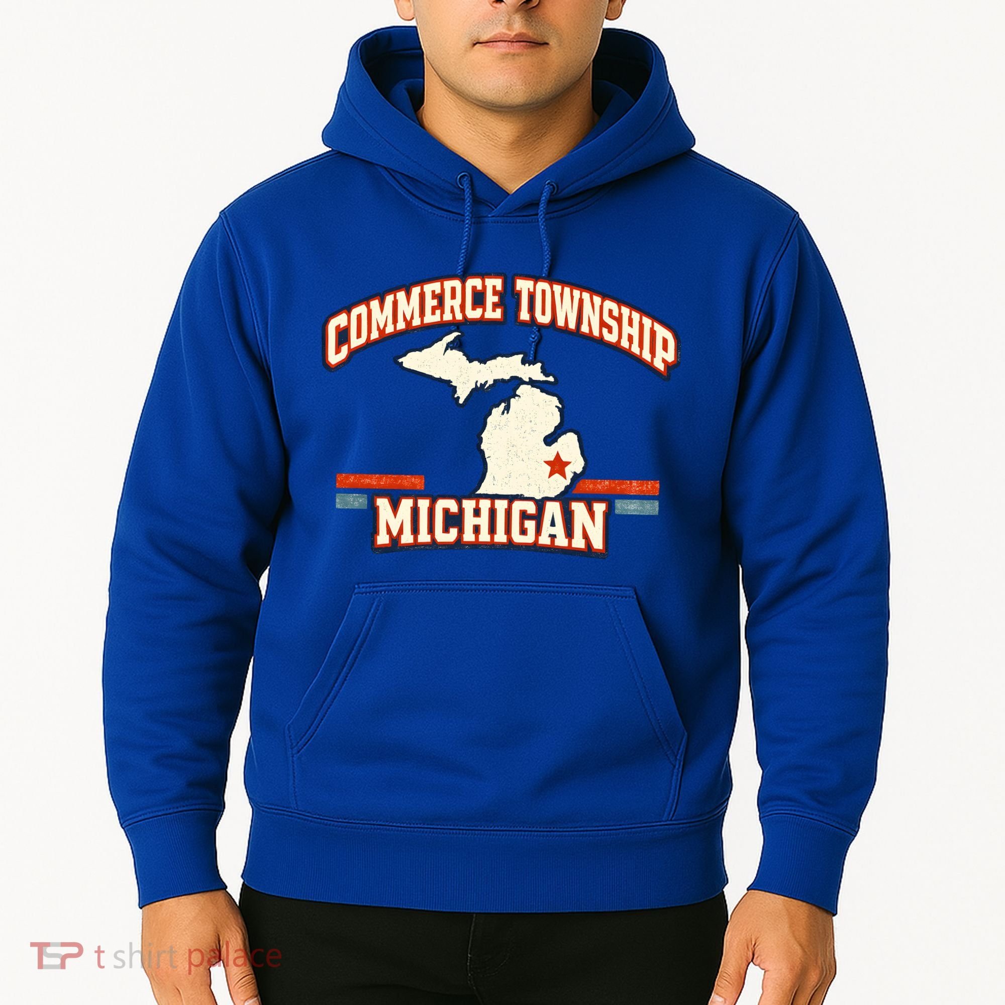 Commerce Township MI Classic Hometown Pride Hoodie