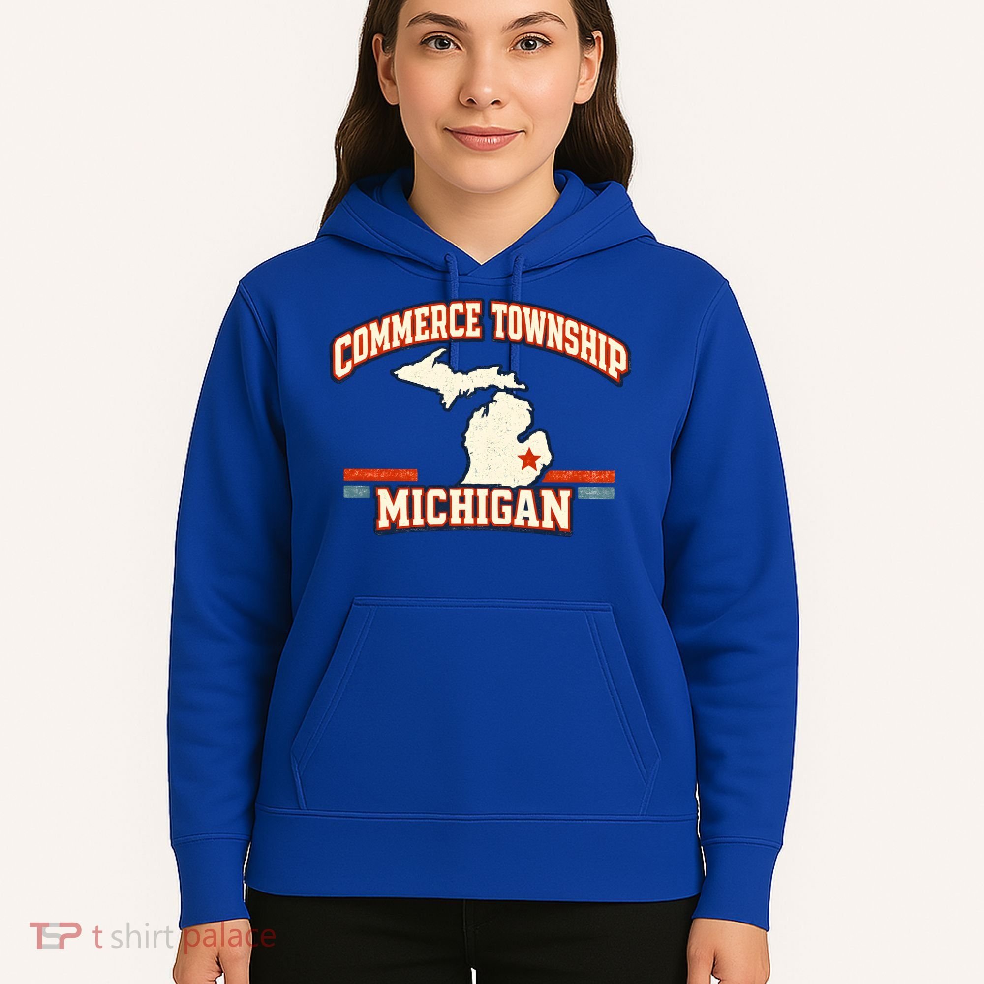 Commerce Township MI Classic Hometown Pride Hoodie