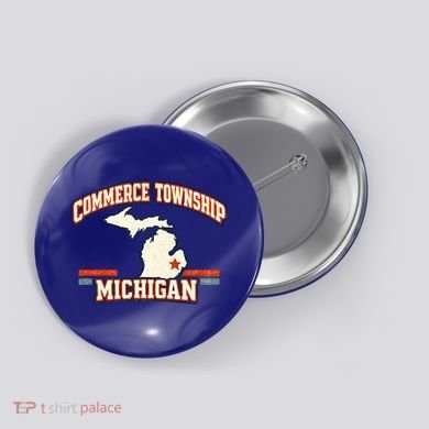 Commerce Township MI Classic Hometown Pride Button