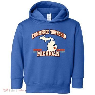 Commerce Township MI Classic Hometown Pride Toddler Hoodie