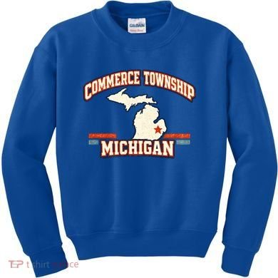Commerce Township MI Classic Hometown Pride Kids Sweatshirt