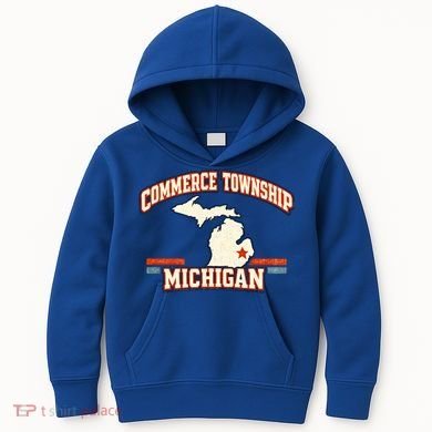Commerce Township MI Classic Hometown Pride Kids Hoodie