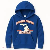 Commerce Township MI Classic Hometown Pride Kids Hoodie thumb 0
