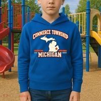 Commerce Township MI Classic Hometown Pride Kids Hoodie thumb 2