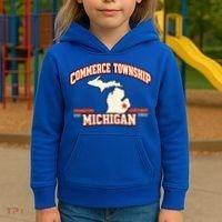 Commerce Township MI Classic Hometown Pride Kids Hoodie thumb 3