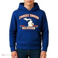 Commerce Township MI Classic Hometown Pride Kids Hoodie thumb 4