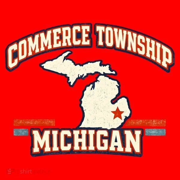 Commerce Township MI Classic Hometown Pride Santa Hat