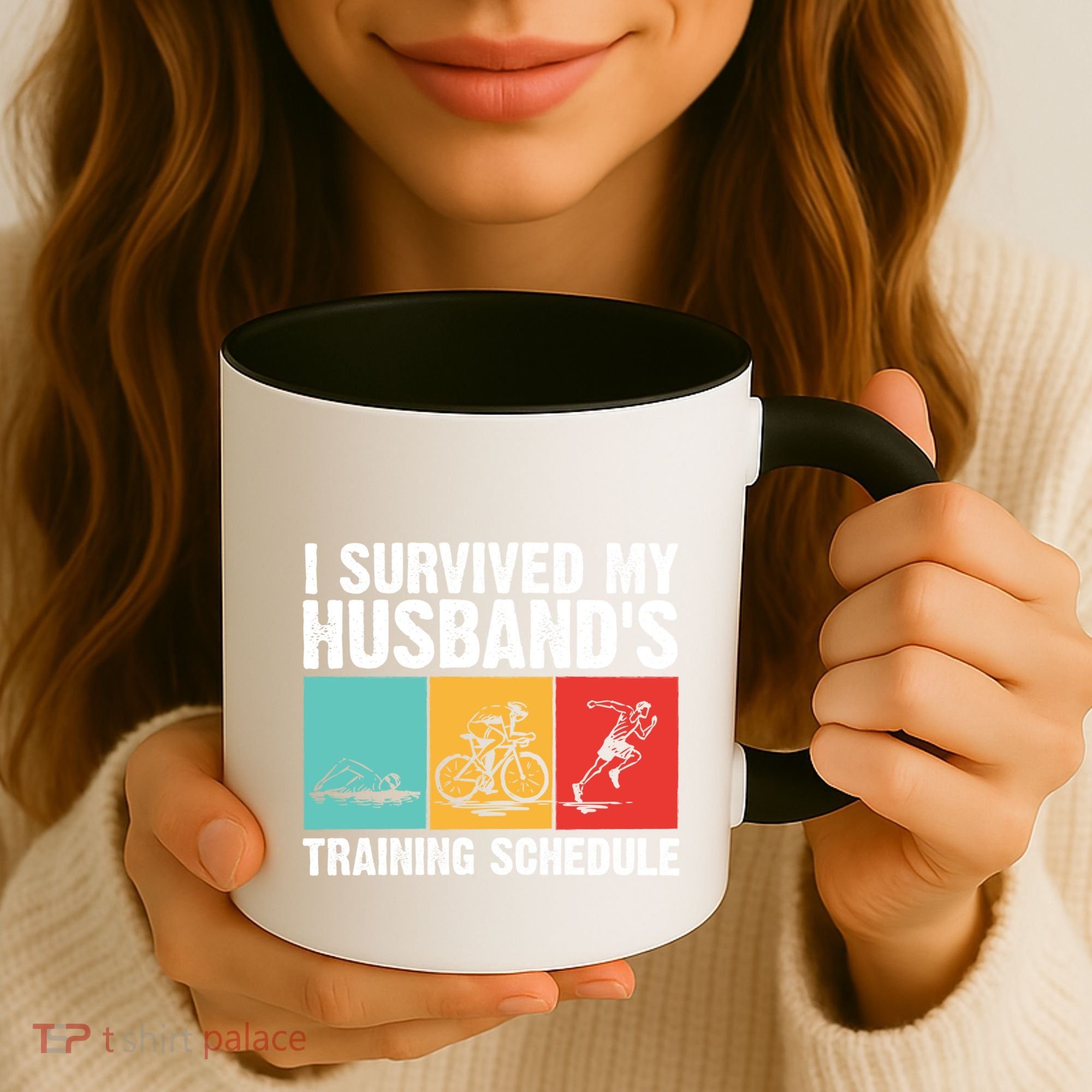 Cool Triathlon Mom Swimming Running Swim Bike Run Gift Coffee Mug