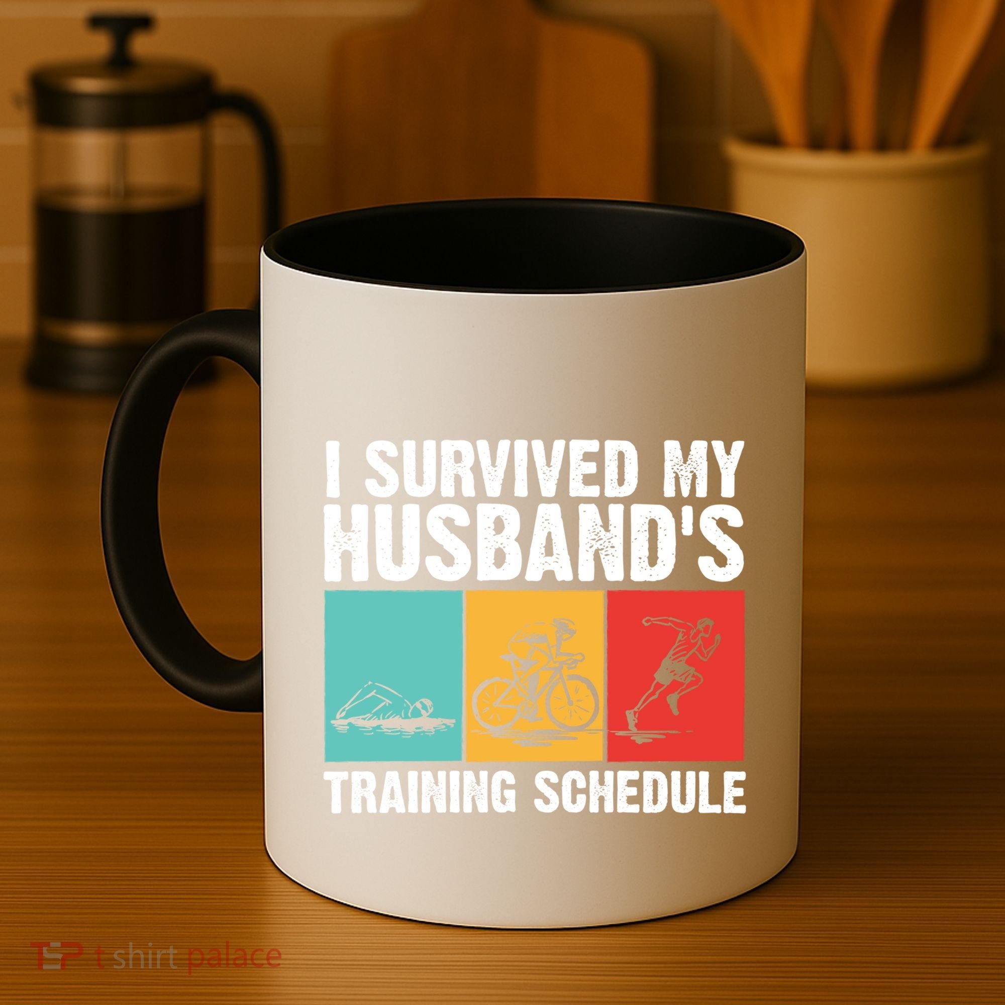 Cool Triathlon Mom Swimming Running Swim Bike Run Gift Coffee Mug