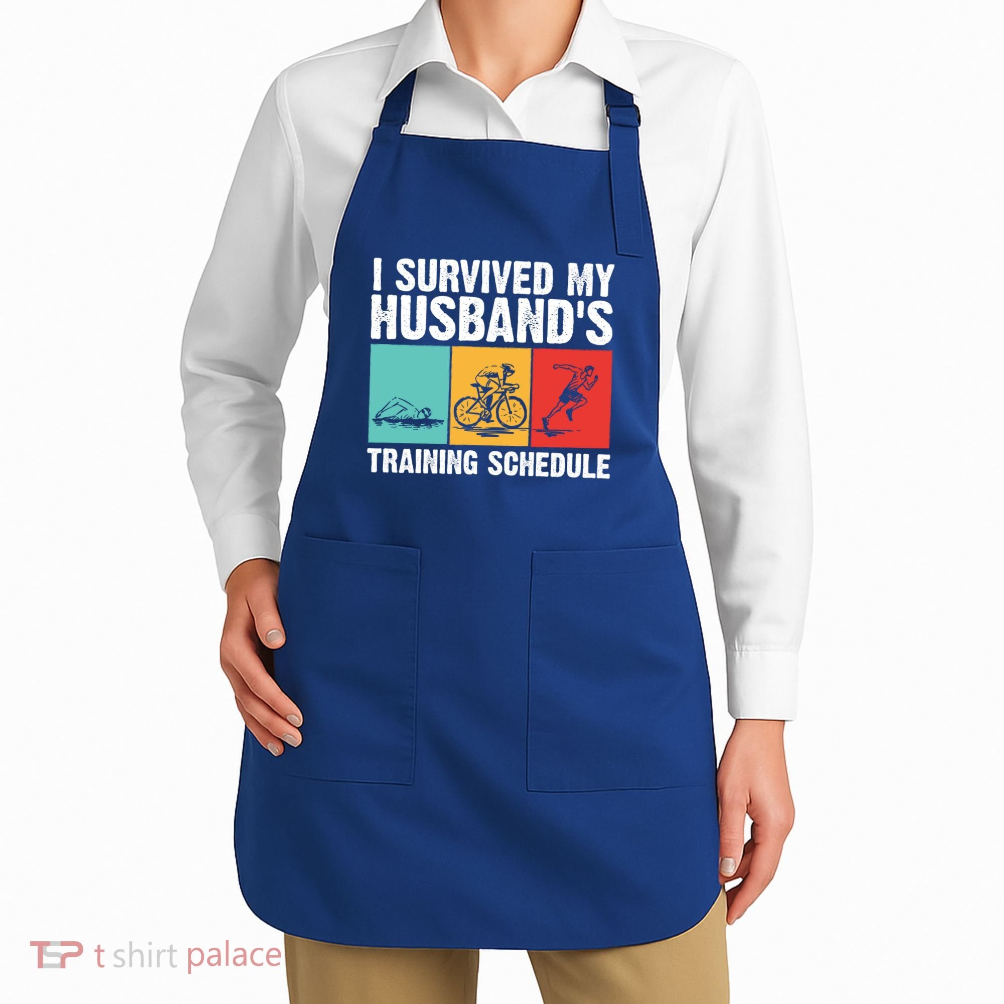 Cool Triathlon Mom Swimming Running Swim Bike Run Gift Apron