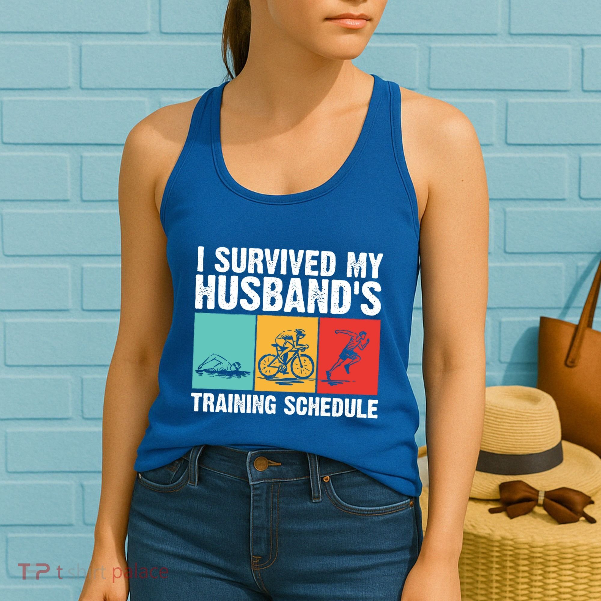 Cool Triathlon Mom Swimming Running Swim Bike Run Gift Women's Tank Top