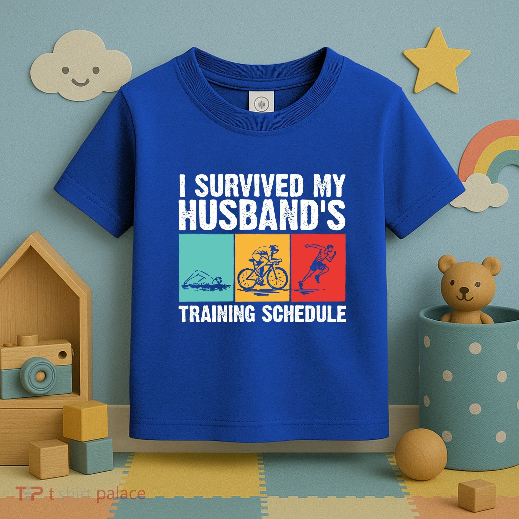 Cool Triathlon Mom Swimming Running Swim Bike Run Gift Toddler T-Shirt