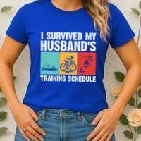 Cool Triathlon Mom Swimming Running Swim Bike Run Gift Women's T-Shirt thumb 2