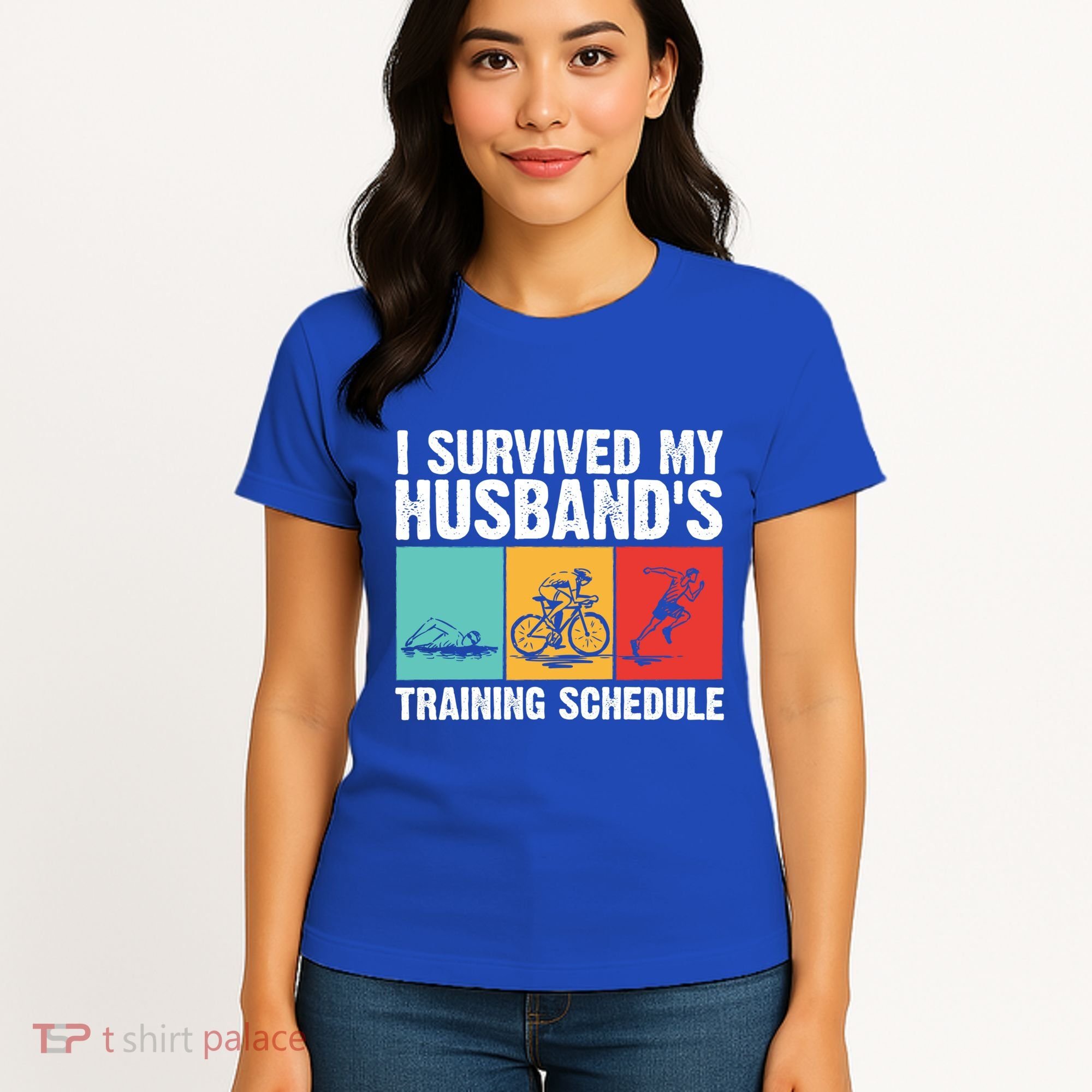 Cool Triathlon Mom Swimming Running Swim Bike Run Gift Women's T-Shirt