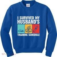 Cool Triathlon Mom Swimming Running Swim Bike Run Gift Kids Sweatshirt thumb 0