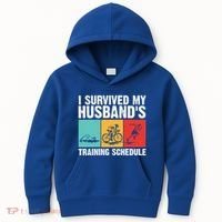Cool Triathlon Mom Swimming Running Swim Bike Run Gift Kids Hoodie thumb 0