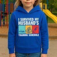 Cool Triathlon Mom Swimming Running Swim Bike Run Gift Kids Hoodie thumb 3