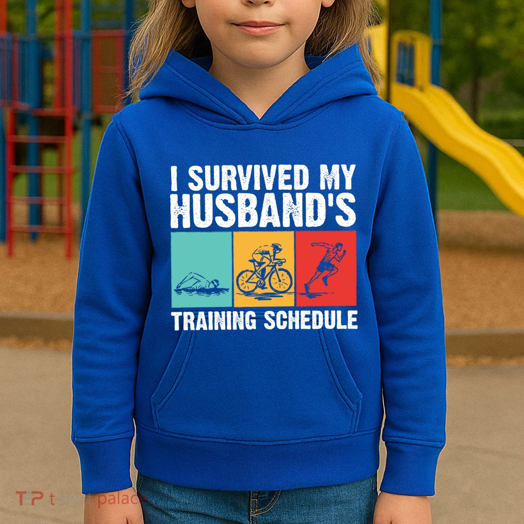 Cool Triathlon Mom Swimming Running Swim Bike Run Gift Kids Hoodie
