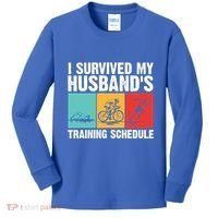 Cool Triathlon Mom Swimming Running Swim Bike Run Gift Kids Long Sleeve Shirt thumb 0