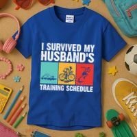 Cool Triathlon Mom Swimming Running Swim Bike Run Gift Kids T-Shirt thumb 3