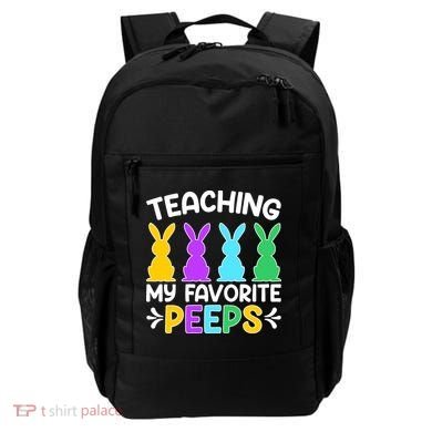 Cute Teaching My Favorite Peeps Happy Easter Day Teacher Backpack