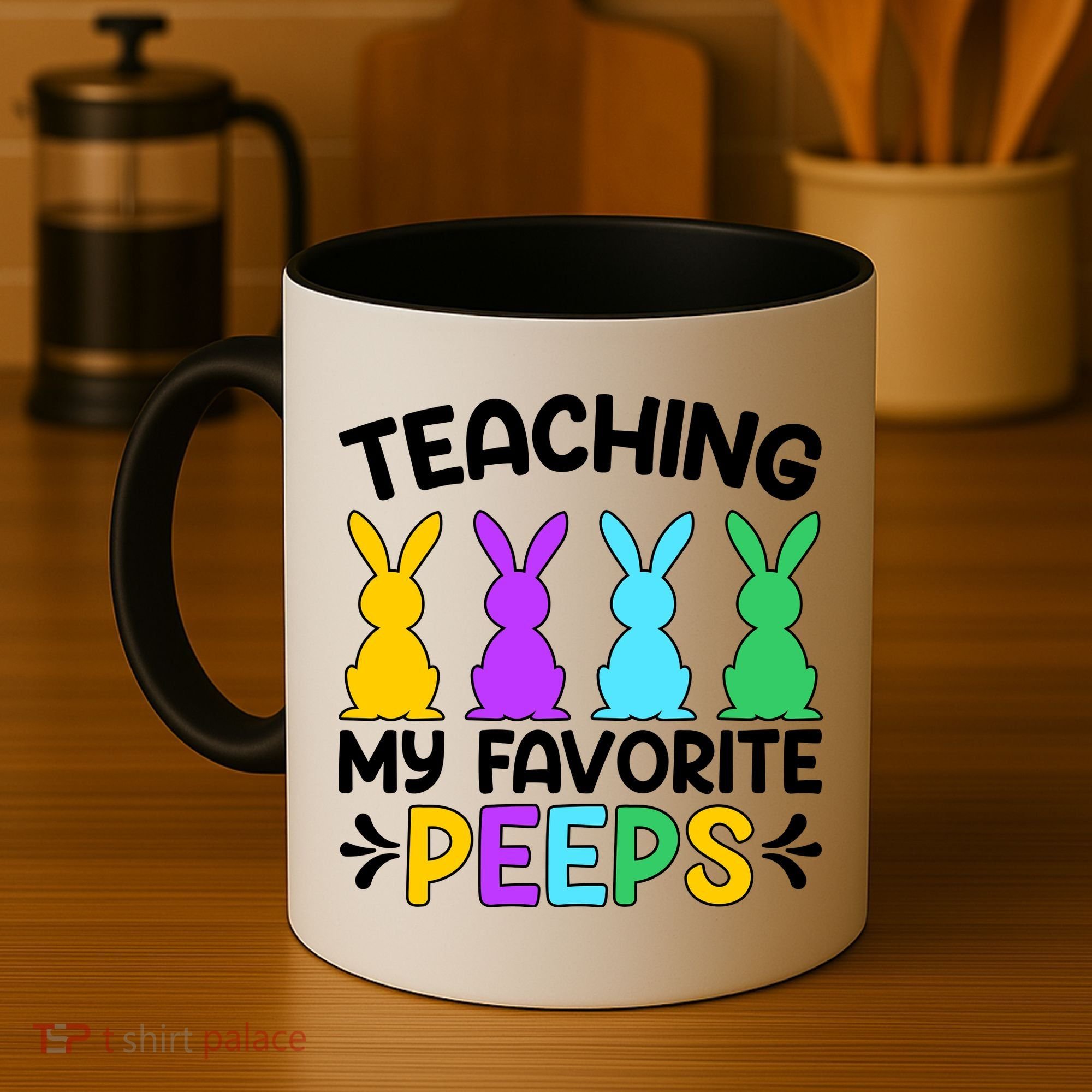 Cute Teaching My Favorite Peeps Happy Easter Day Teacher Coffee Mug