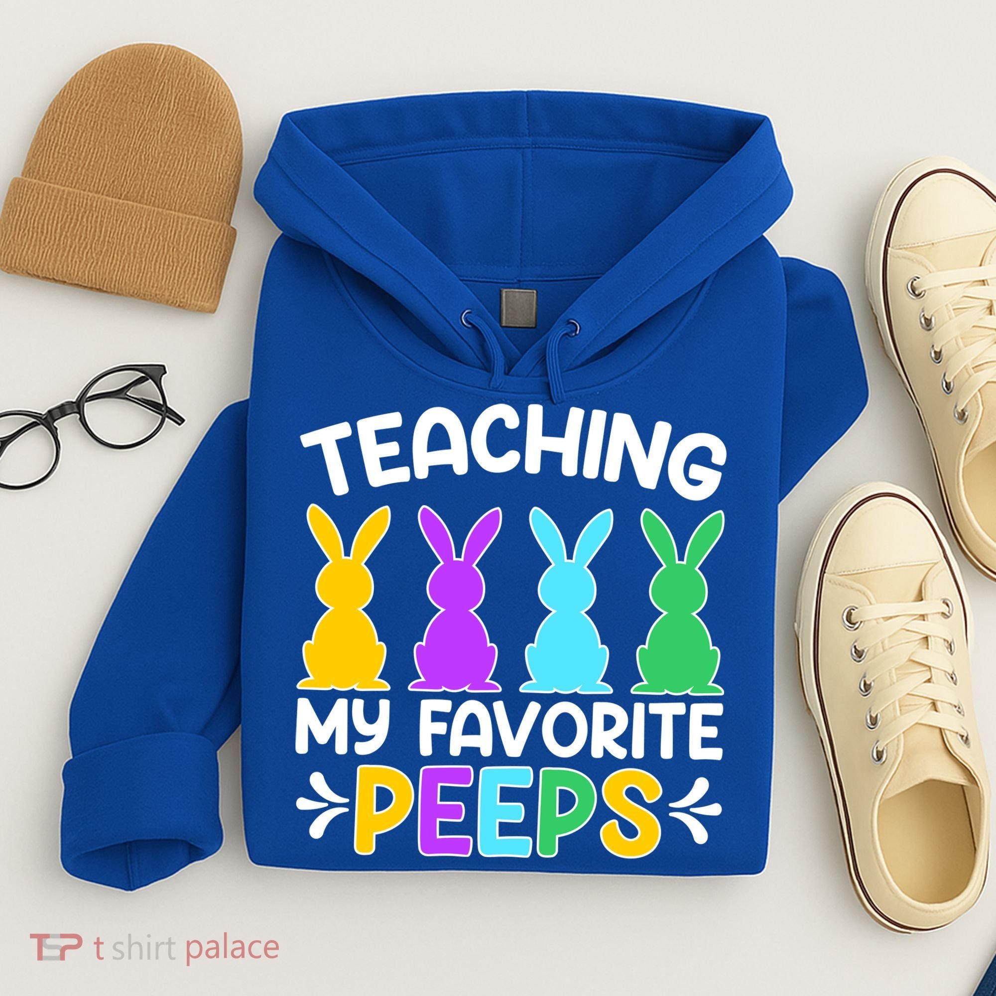 Cute Teaching My Favorite Peeps Happy Easter Day Teacher Hoodie