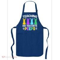 Cute Teaching My Favorite Peeps Happy Easter Day Teacher Apron thumb 0
