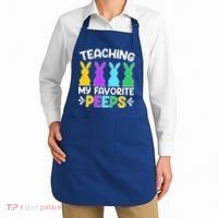 Cute Teaching My Favorite Peeps Happy Easter Day Teacher Apron thumb 2