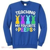 Cute Teaching My Favorite Peeps Happy Easter Day Teacher Sweatshirt thumb 0