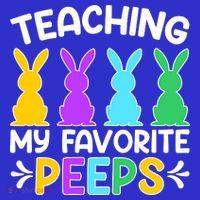 Cute Teaching My Favorite Peeps Happy Easter Day Teacher Sweatshirt thumb 3