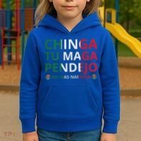 Chinga Tu Maga Patriotic Mexican Trump Kids Hoodie thumb 3