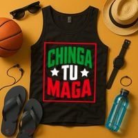 Chinga Tu MAGA Funny Political Mexican Pride  Tank Top thumb 4