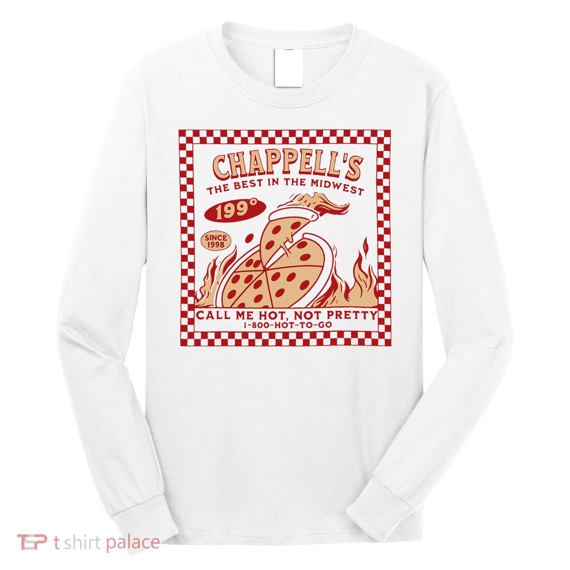 Chappell The Midwest Call Me Hot Retro Pizza Hot To Go Gift Long Sleeve Shirt