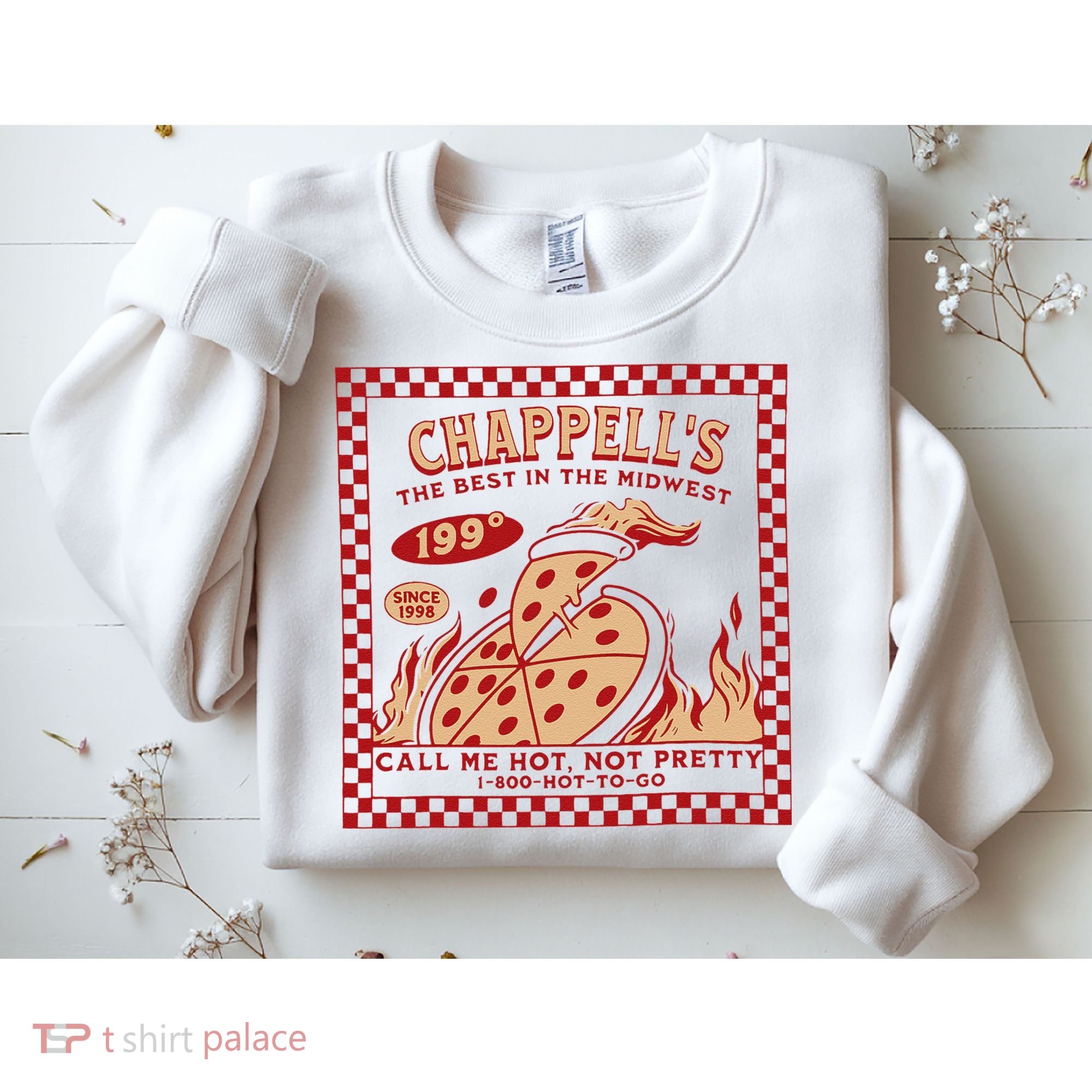 Chappell The Midwest Call Me Hot Retro Pizza Hot To Go Gift Sweatshirt