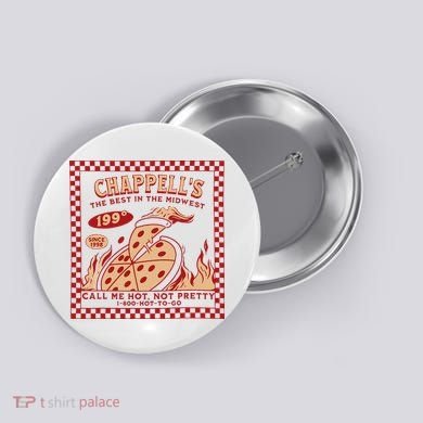 Chappell The Midwest Call Me Hot Retro Pizza Hot To Go Gift Button
